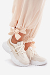 Sneakers Women's Sports Shoes On Thick Sole Beige Lerila
