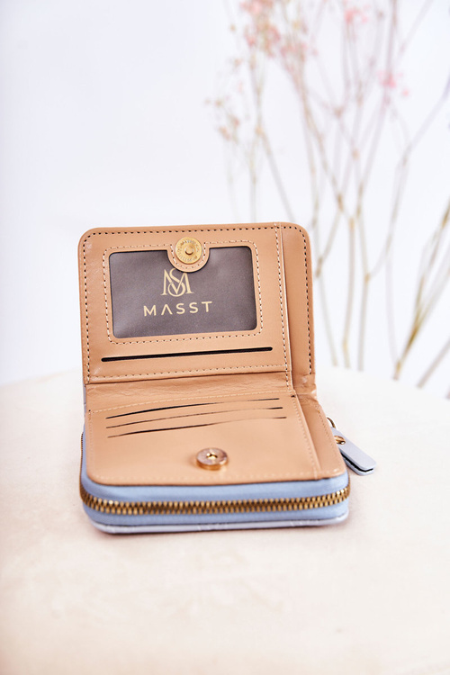 Women's Small Wallet With Ornament Light blue Sanchos