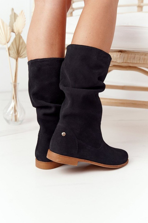 Women's Suede Boots Maciejka 05057-01 Black