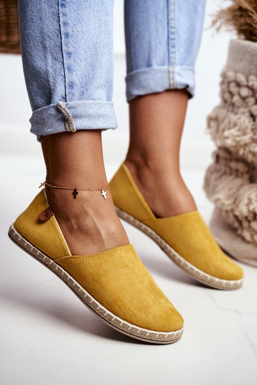 Women's Velor Espadrilles Yellow Vulcano