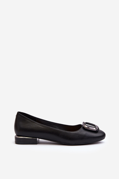 Ballet Flats with Buckle Sergio Leone BL203 Black