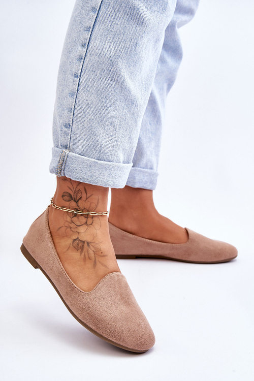 Classic Suede Ballerinas Beige Nash