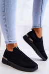 Buty Sportowe Materiałowe Czarne Lorento