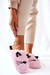 Soft Cat Slippers with Ears Pink Distty