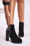 Women's Boots On High Heel Black Cissy