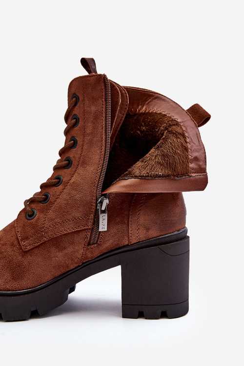 Women's Lace-Up Ankle Boots Brown Lunielle