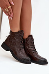 Women's Boots Made of Natural Leather Heated Artiker 57C1005 Chocolate