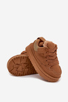 Sneakersy Dziecięce Ocieplane Futerkiem Camel Mireen