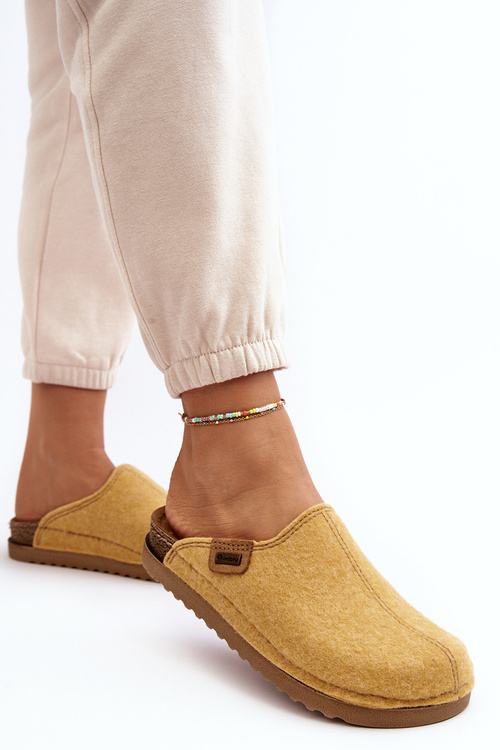 Obuwie Domowe Damskie Kapcie Żółte Inblu DJ000010