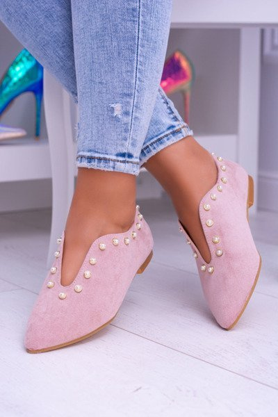 Lu Boo Pink Half Shoes with Cutouts Corals Merseo