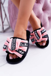 Women's Pink Flip Flops With Inscriptions Lu Boo News