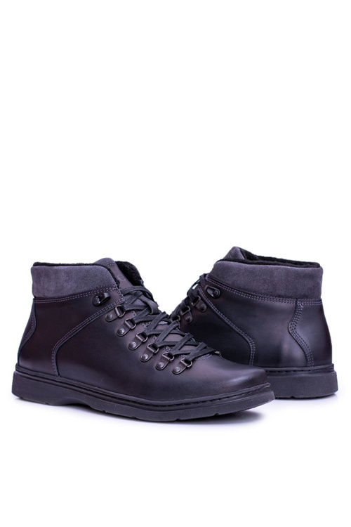 Neex Black Leather Men's Warmed Boots Timmo Sneakers