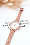 Women's Watch With Zircons On Mesh Bracelet Giorgio&Dario Champagne