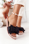 Rubber Slippers With A Bow Black Gabriell