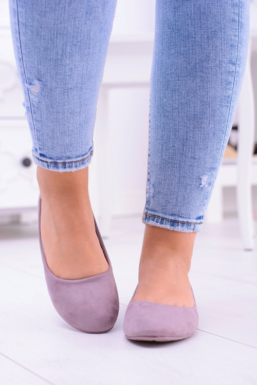 Women's Suede Ballerinas Heather Bueno