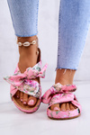 Classic Slippers With Flowers Big Star JJ274702 Pink