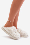 Kapcie Owieczki Damskie Futrzane Białe Phaeia