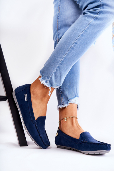 Women's Suede Loafers Navy Blue Millare