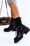 Women's High Boots With Zipper Black Enroe