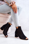 Leather Openwork Boots Maciejka 05420-43 Black