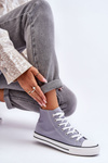 Women's Classic High Top Sneakers Gray Remos