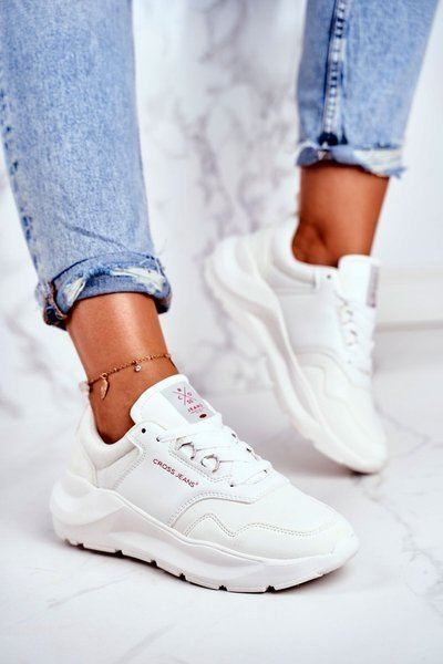 Women's Sport Shoes Sneakers Cross Jeans White GG2R4042C