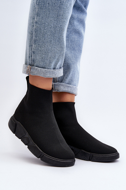 Women's Sports Shoes with Sock Black Zirila