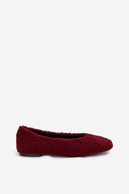 Women's Ballerinas With Sheepskin Bordeaux Zimira