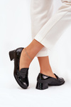 Lacquered Low Heel Pumps Black Selenith