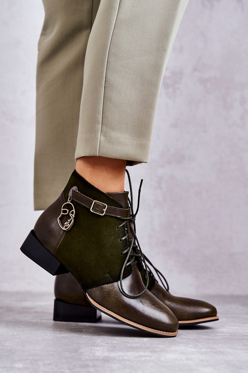 Women's Leather Boots Maciejka 5743A-09 Green