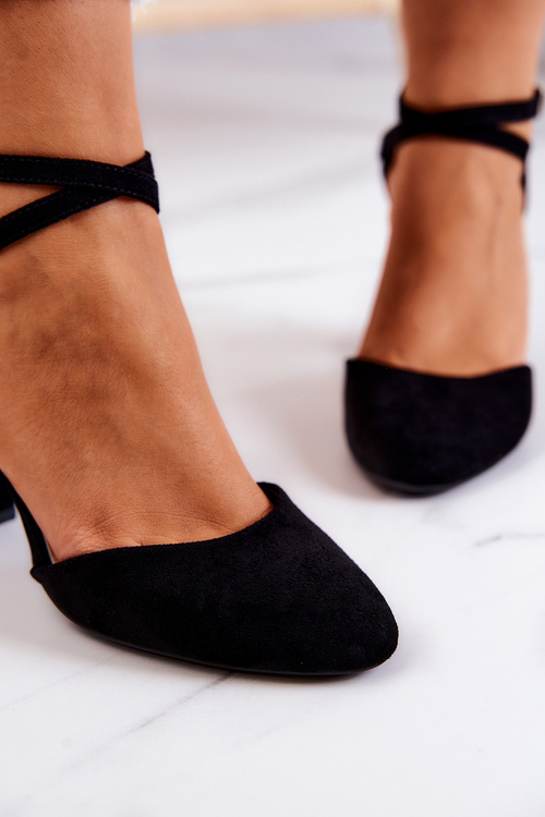 Pumps Suede On A Bar Sergio Leone SK851 Black