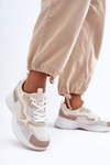 Women's Sport Sneakers Platform Beige Lomare