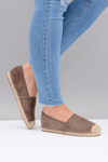 Lu Boo Suede Linen Slip On Ramen Espadrilles