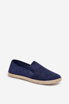 Men's espadrille sneakers made of eco suede navy Lunaria