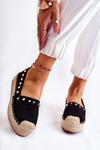 Women's Espadrilles With Studs Black Laross