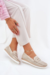 Women Moccasins Made Of Eco Leather Gold Bralithia
