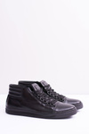 Men's Leather Tennis Shoes Black Torres