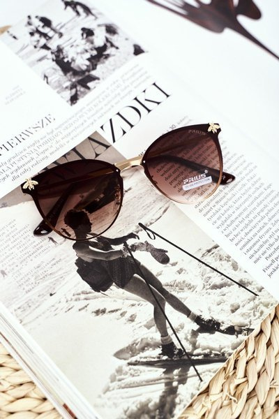 Women's Sunglasses Prius PRE-17 Brown Mirror Insect