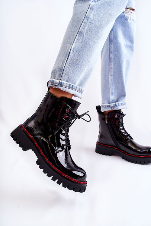 Women's Boots Tied Black Sherill