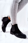 Leather Slip-on Boots Laura Messi Black 2096