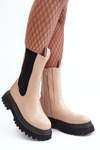 Women's Massive Platform Boots Beige Beatrice