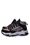 Buty Trekkingowe Skórzane Wiązane Big Star Czarno-Szare II174203