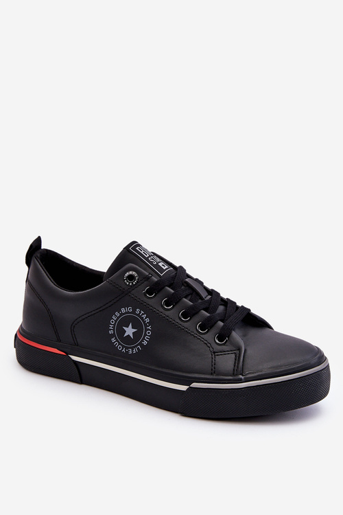 Trampki Męskie Skóra Czarne Big Star LL174210 