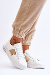 Classic Sports Shoes White and Gold Follow Me 