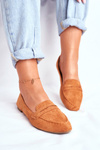 Women's Suede Moccasins CH-1M6 Camel Laveria