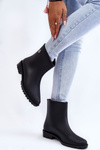 Women's Classic Slip-On Rain Boots Black Floriana