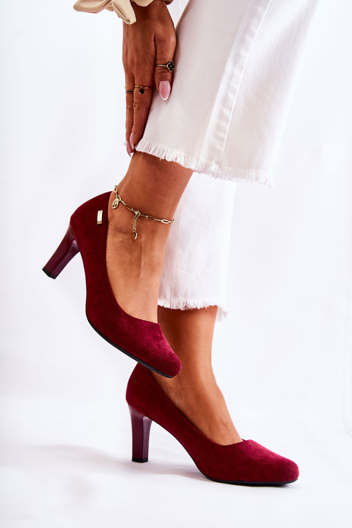 Women's Sergio Leone Maroon Suede Orsola pumps