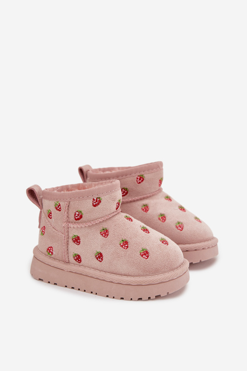 Children's Snow Boots with Strawberries Pink Gracina