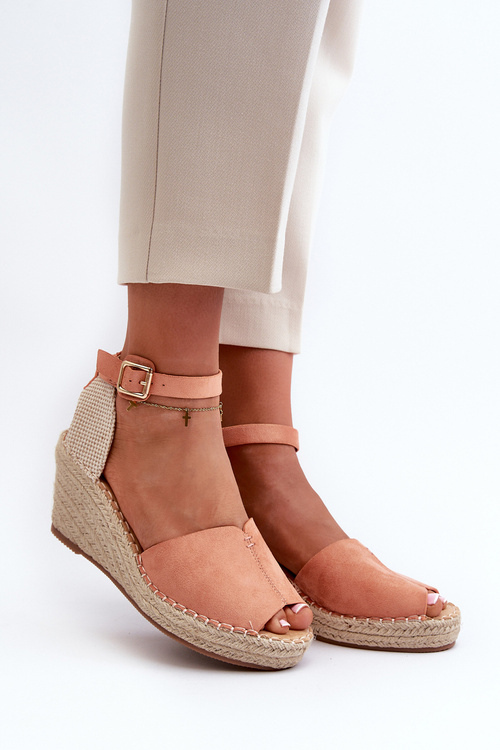 Comfortable Women's Sandals On Wedge Light pink Dellia