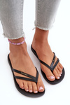 Women's Rubber Flip Flops 82067 Ipanema Bossa Fem Black
